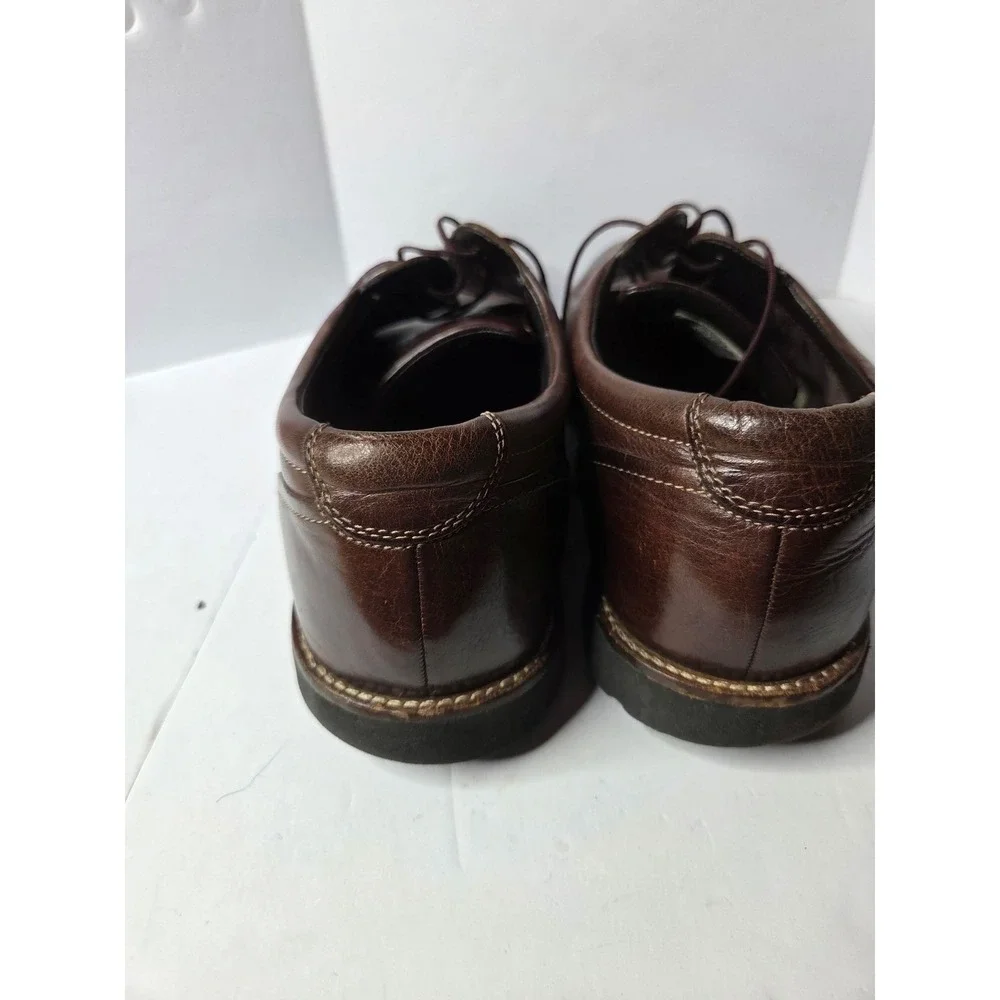 Rockport Mens V74225 Brown Leather Plain Toe‎ Oxford Dress Shoes Size 10 M
